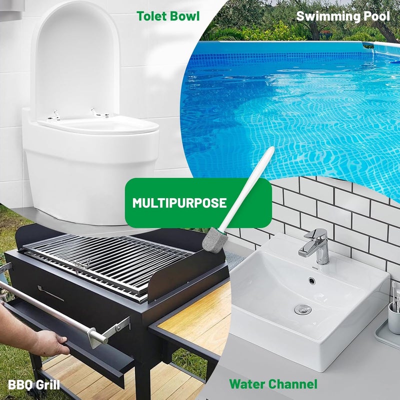 Enjunway Pumice Stone Toilet Bowl Cleaner,Bathroom Cleaner Brush Toilet Wand Refills with 30CM Long Handle for Remove Hard Water Stains with 1 Wand+ Pumice Stones (30 Pack) - Image 3
